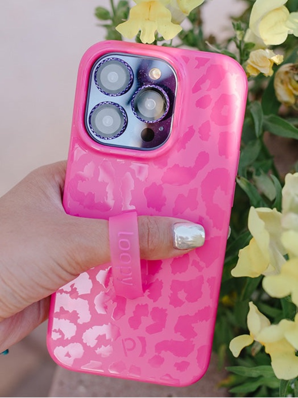 Loopy Case Hot Pink Leopard for iPhone 12 / 13 Pro Max 6.7 in Loop Dust Bag